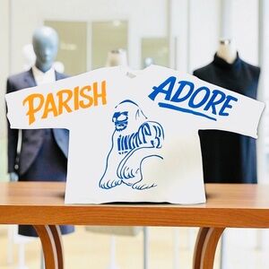 Men's Crewneck Sweater - White and Blue